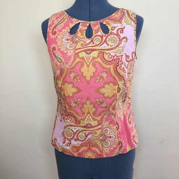 J. Crew Tops - J Crew Women's Paisley Sleeveless Shirt Size 4